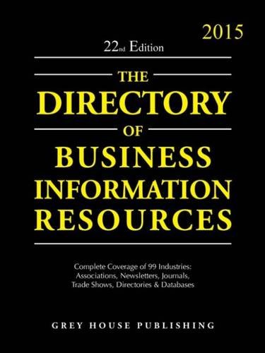 Directory of Business Information Resources, 2015 by Laura Mars
