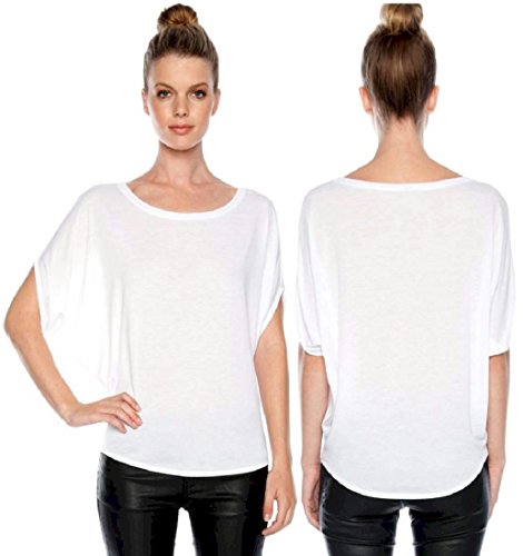 Short Sleeve Flowy Tee Back of Sleeve Covers Elbow