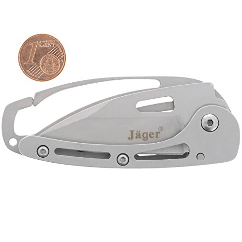 Jäger Taschenmesser mit Clip Kompakt Klappmesser Outdoor Wander Messer