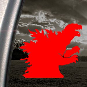 GODZILLA Red Decal SHADOW GOJIRA KAIJU JAPAN Car Red Sticker