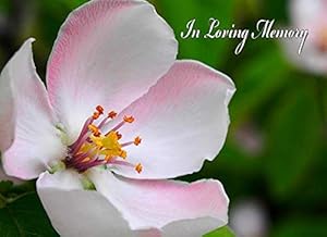 In Loving Memory: A Pink Blossom Memorial Service Guest Book by M2MParty Designs