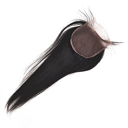 #1 Best Seller eCowboy 100 Human Hair Lace Closure,Undyed Natural Color, Hand Made, Lenghth 12