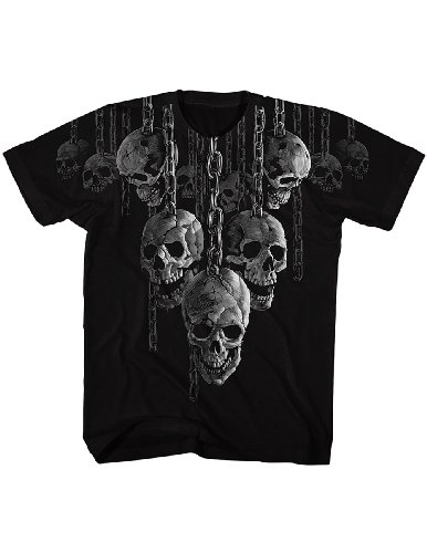 Hanging Out Skull & Chains T-Shirt 100% Cotton