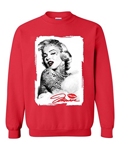 Shop4Ever® Marilyn Monroe Tattoo Crewneck Marilyn Monroe Sweatshirts