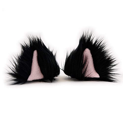 Pawstar Clip In Furry Kitty Mew Ears Hair Clips On