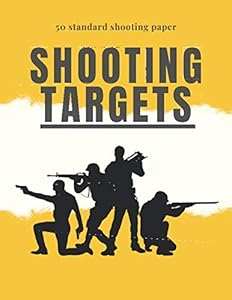 shooting targets: standard target sheets for training, 50 paper with perfect size 8.5 x 11 inch for Guns, snipers, Rifle, Pistol, Airsoft, BB Gun, ... aim, also could be as logbook for gun lovers by target training
