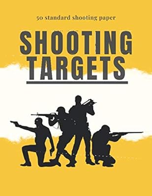 shooting targets: standard target sheets for training, 50 paper with perfect size 8.5 x 11 inch for Guns, snipers, Rifle, Pistol, Airsoft, BB Gun, ... aim, also could be as logbook for gun lovers
