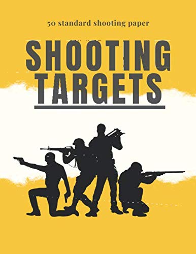 shooting targets: standard target sheets for training, 50 paper with perfect size 8.5 x 11 inch for Guns, snipers, Rifle, Pistol, Airsoft, BB Gun, ... aim, also could be as logbook for gun lovers by target training