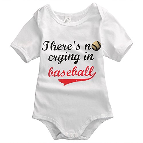 There's No Crying In Baseball Infant Toddler Baby Cotton Bodysuit