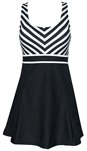 Women's One Piece Tankini Plus Size Swimdress Sailor Vintage Swimsuit