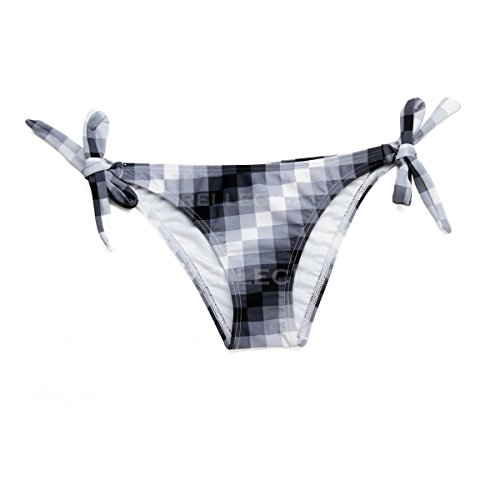 

RELLECIGA Bathing Suit Black White Plaid V Wire Bikini Set