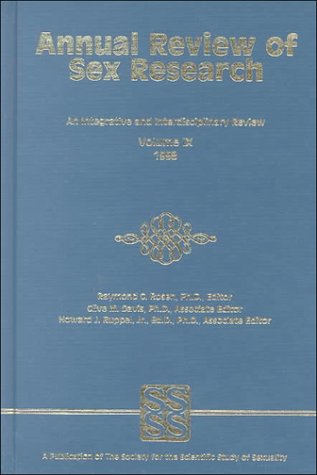 Annual Review of Sex Research 1998 by Raymond C. Rosen