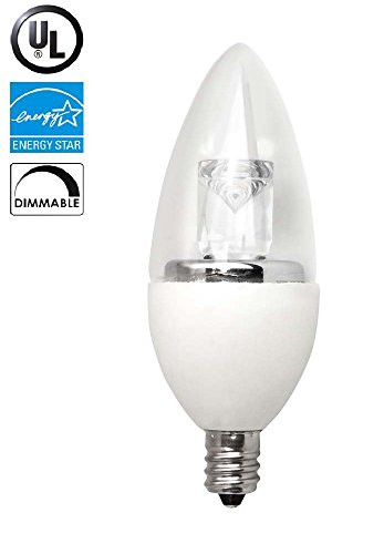 Triangle Bulbs T95035-1 - Triangle bulbs LED Torpedo - 40 Watt Equivalent (5W) Soft White (2700K) Dimmable Candelabra Base Light Bulb, UL Listed, Energy Star Certified