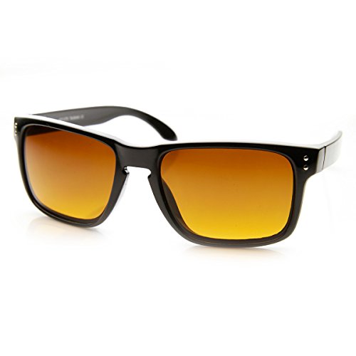 zeroUV - Action Sport Rectangular Key Hole Bridge Driver Blue Blocking Sports Sunglasses