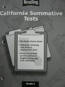 Reading California Summative Tests Blackline Masters With Teacher Manual Grade 6 (Houghton Mifflin Reading)