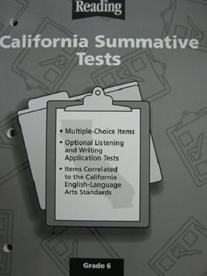 Reading California Summative Tests Blackline Masters With Teacher Manual Grade 6 (Houghton Mifflin Reading)