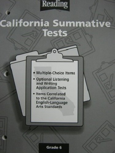 Reading California Summative Tests Blackline Masters With Teacher Manual Grade 6 (Houghton Mifflin Reading) by Houghton Mifflin Company