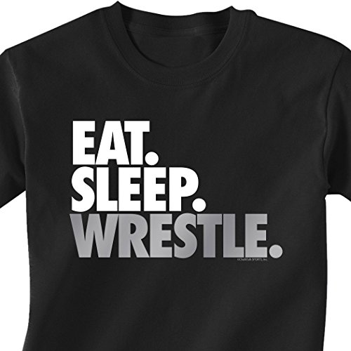 Premium Wrestling T-Shirt Short Sleeve | Eat Sleep Wrestle | Youth to Adult Sizes | Multiple Colors