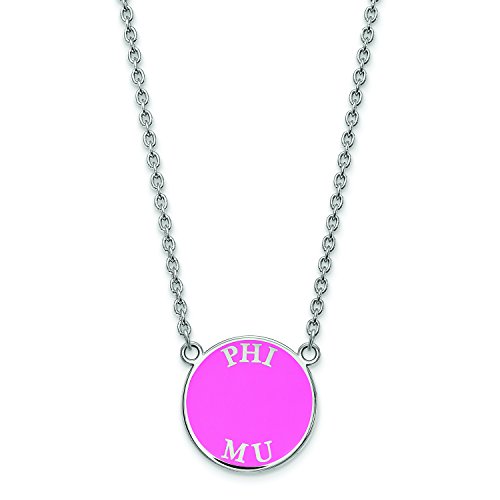 Algopix Similar Product 12 - LogoArt Phi Mu Small Enameled Pendant