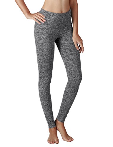 Yoga Reflex Women's Active Yoga Running Pants Workout Leggings - Hidden Pocket , Charcoalheather , Large