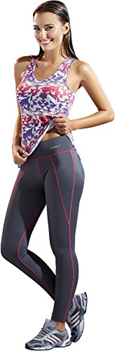 Haby Women's Sportswear Set Gym Outfit Tank Top Blouse Fitted Leggings