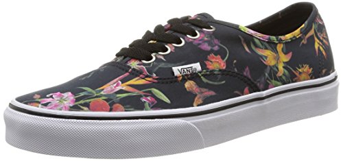Vans U Authentic Black Bloom - Zapatillas bajas unisex, color black bloom/black/true white, talla 38