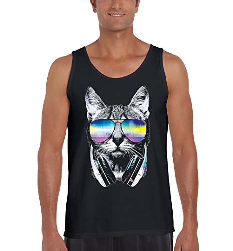 DJ Cat Mens Fashion Tank Top