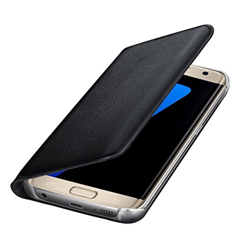 Galaxy S7 Edge Case, GOTD® [Tough Armor] HEAVY DUTY EXTREME Protection / Rugged but Slim Protective Case for Samsung Galaxy S7 Edge (2016), Luxury Leather Wallet Flip Smart Case Full Cover (Black)