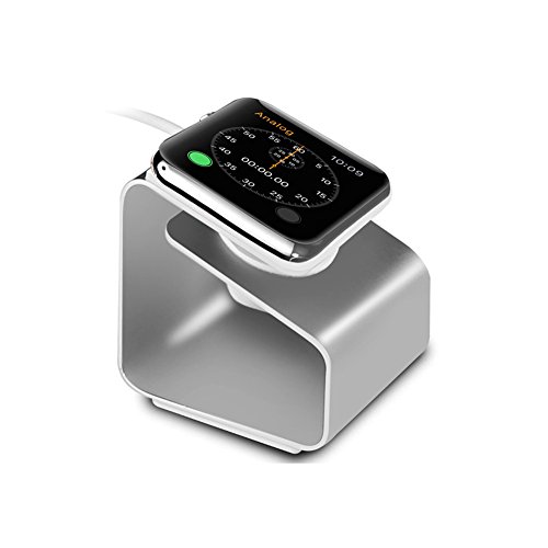 Apple Watch Stand, iSank [Charging Dock] Apple Watch Charging Stand Aluminum build cradle holder for Any Version 38mm and 42mm Apple Watch (2015)-[Charging Cable & Watch Case & Watch NOT INCLUDED]