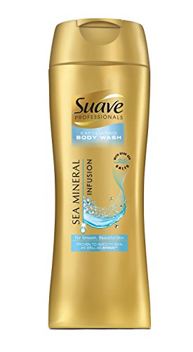 Suave Naturals Gold Body Wash, Sea Mineral Exfoliating, 12 Ounce