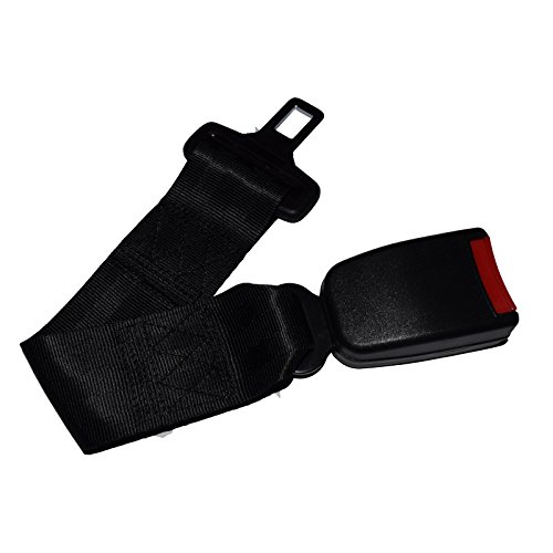 Exlight 7 inches Polyester Car Seat Belt Extender- Adjustable Tough Simple -Suit for Various Cars (Black)