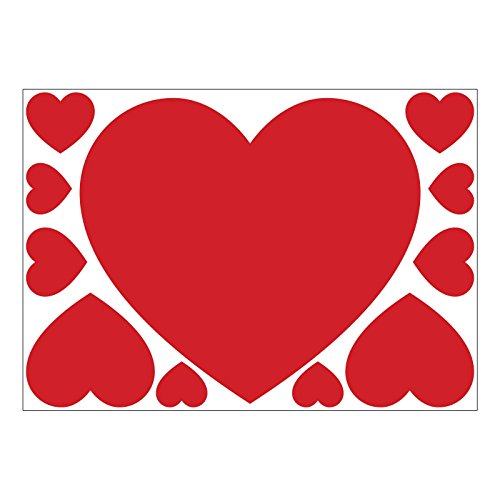 Algopix Similar Product 7 - Set of 11 Red Valentine Hearts