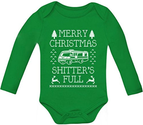 TeeStars - Merry Christmas Diaper's Full Baby Long Sleeve Onesie