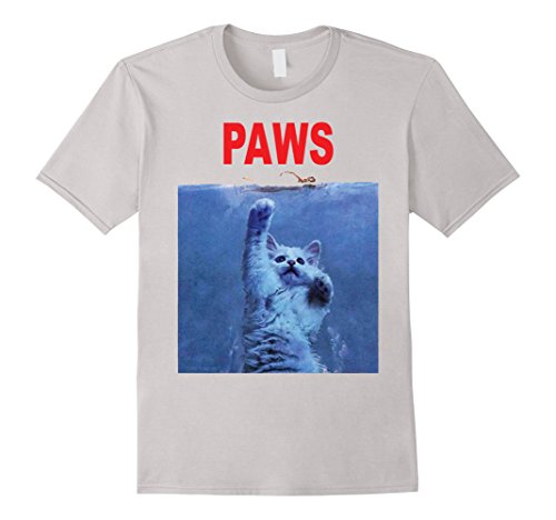 Funny T-Shirt - Paws Cat Kitten Jaws Parody Top Quality Tee