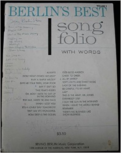 Songs. by Irving Berlin