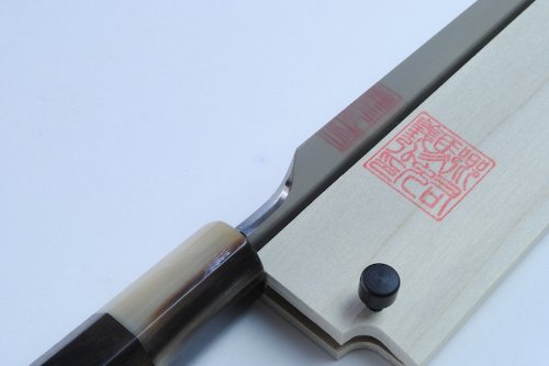 

Yoshihiro High Carbon Blue Steel1 Suminagashi Yanagi Sashimi Japanese Chef's Knife with Ebony Handle: Available in 10.5inch (270mm), 11.8inch (300mm), and 13inch (330mm)