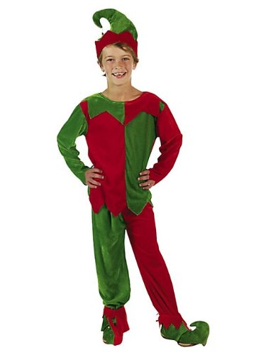 Velour Elf Child's Costume Set Size 10-14