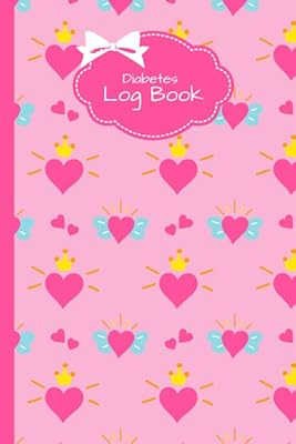 Diabetes Log Book: Angel Heart Theme Cover / Journal To Track Blood Glucose, Food Macros, Breakfast, Lunch, Dinner, Snacks, Water, Vitamins, Exercise ... Small 6x9 Size Book / Diabetes Gift for Kids