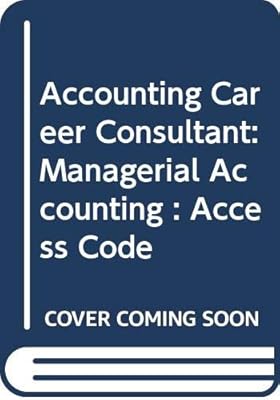 Accounting Career Consultant: Managerial Accounting, Bookstore Certificate
