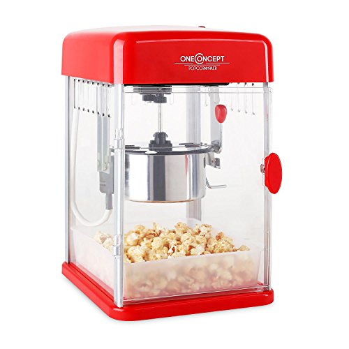 oneConcept Rockkorn - Máquina de palomitas 350 W 23,5 x 38,5 x 27 cm
