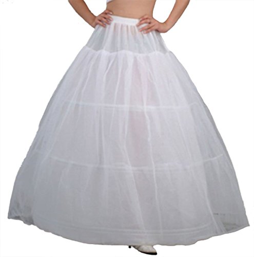 V.C.Formark Crinoline Underskirt Petticoat Half slip for Wedding Bridal Dress White
