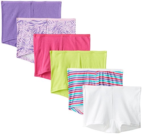 Hanes Women's 6-Pack Assorted Cotton Boy Shorts Panties Lady's Underwear Pantys