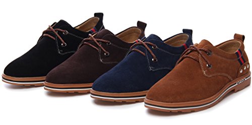 PPXID Men's Suede Leather Lace Up Casual Oxford Shoes