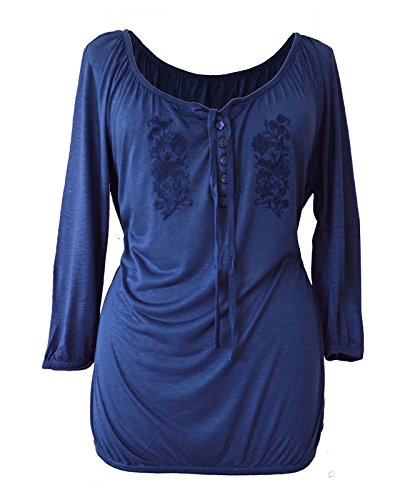 Algopix Similar Product 16 - Bhs Blue Embroided Top Size 12