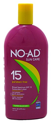 NO-AD Sunblock Lotion, SPF 15, 16 Ounces