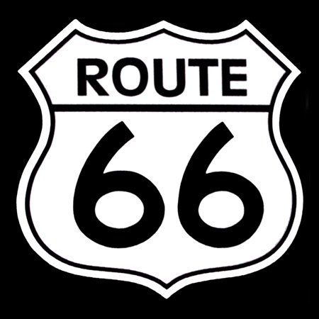 

3dRose tm_110012_1 Route 66, Black and White Travel Mug, 14-Ounce, Stainless Steel
