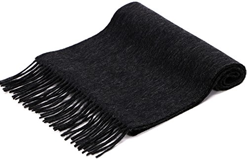 ANDORRA Super Soft Luxurious 100% Winter Cashmere Scarf with Gift Box,Black
