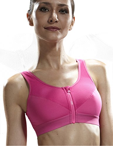 Yvette Zip Front Sports Bra #6015-High Impact(One Band Size Up)