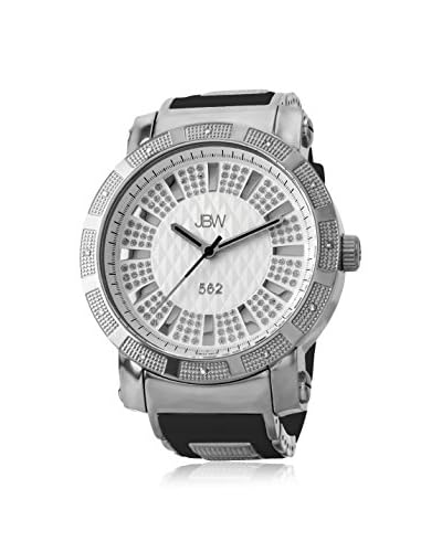 jbw mens 562 pavé dial diamond black rubber watch