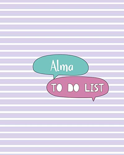 Alma To Do List: 100 Sheet 8x10 inches for Checklist, Planners, To-Do, Memo, Notes, Checkboxes and Initial name on Matte Pastel Seamless Cover , Alma To Do List by J B SBoon